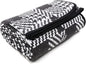 PuTian Merino Wool Blanket - 63" x 51" Thick Warm Soft Twin Bed Throw - Great for Camping, Outdoors, Travel, Car, Couch, All Seasons Houndstooth Black