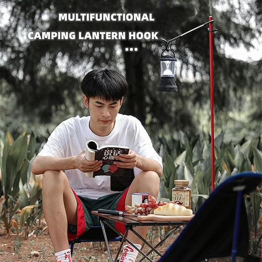 Chchmu Camping Lantern Hook 3 Pcs Outdoor Tent Light Lamp Hanger Multi-Purpose Camping S Shape Lamp Hanger Light Pole Hooks Stainless Steel Non-Slip Water Bottle Cup Holder for Fishing Hunting