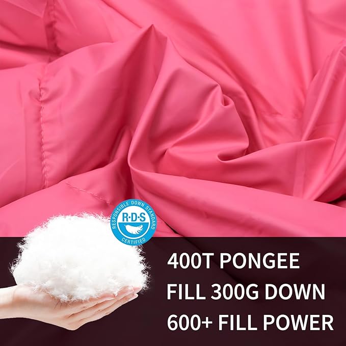 Down Camping Blanket,600+Fill Power，Foldable Into a Pillow,Light，It is The Best Choice for Outdoor Activities, Picnics, Beaches, and Travel.