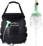 Solar Shower Bag - 5 Gallon / 20 L Portable & Compact Solar Heating Shower, Removable Hose & On-Off Shower Head - Made of Premium ABS Plastic - Ideal for Travel, Camping, Hiking, Fishing
