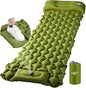 Sleeping Pad Ultralight Inflatable Sleeping Pad for Camping, 80''X25'', Built-in Pump, Ultimate for Camping, Hiking - Airpad, Carry Bag, Repair Kit - Compact & Lightweight Air Mattress (Green)