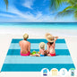 BYDOLL Beach Blanket Waterproof Sandproof 78''×81'' 1-7 Adults Oversized Lightweight Large Picnic Mat Waterproof Sandproof Blanket for Beach
