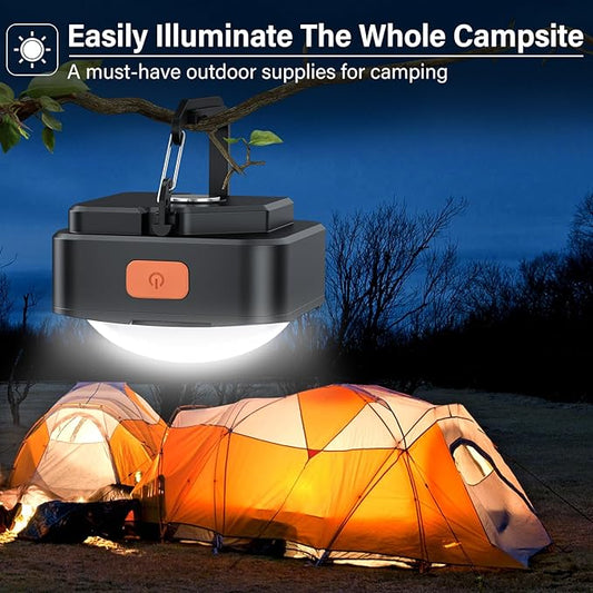Rechargeable Camping Lights FLY2SKY 4 Pcs Tent Lights Mini Flashlight Portable LED Camping Lantern Survival Gear Camping Accessories for Hiking Backpacking Fishing Hurricane Emergency Outage