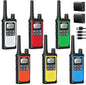 Walkie Talkies Long Rang for Adults NOAA Weather Alerts Scan, Rechargeable Walkie Talkies 2 Way Radio 22 Channel 6 Pack with 1800mAh Li-ion Battery USB-c Cable Hiking Accessories Camping Gear