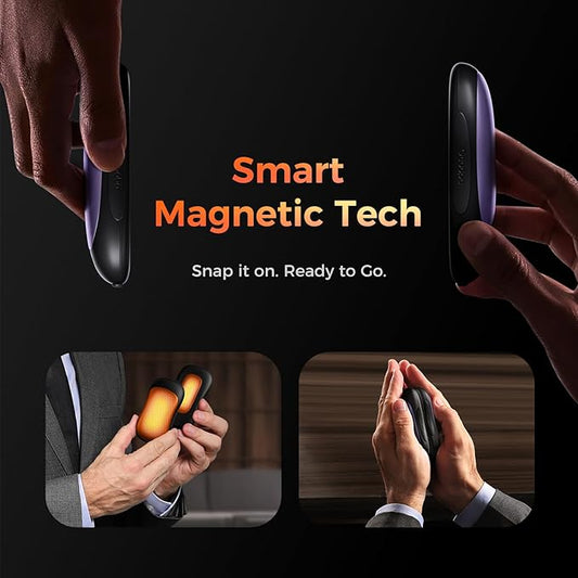 OCOOPA UT3 PRO Hand Warmers Rechargeable 2 Pack, Magnetic Double-Sided Heating with Larger Surface, Long Lasting Warmth Up to 9 Hours, 4 Heat Levels, Max 136℉, Men Tech Gift for Hunting,Camping