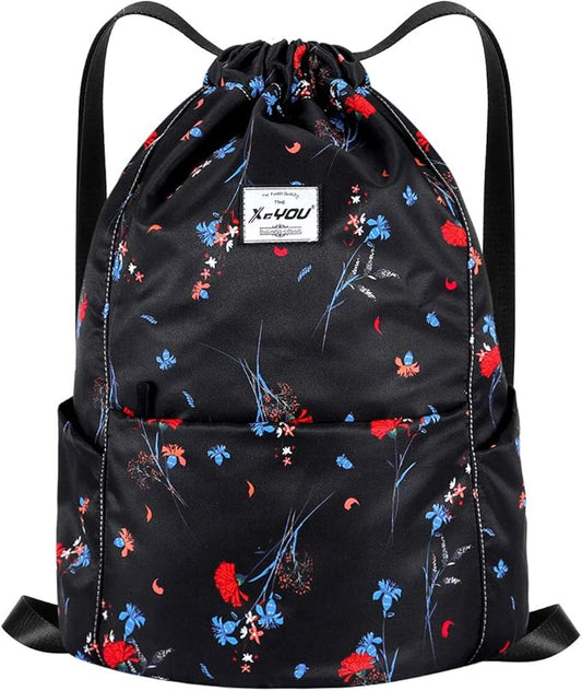 XEYOU Drawstring Sports Backpack Lightweight Gym Yoga Sackpack Shoulder Rucksack Casual Outdoor Daypack for Women and Men
