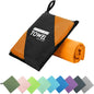 Microfiber Travel Towel, Soft Lightweight Quick Dry Towel, Super Absorbent Compact Travel & Sports & Beach Towels for Camping, Backpack, Gym, Swimming, Yoga, Hiking (L:24"×48" -Light Orange)