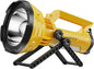 XINXI Rechargeable Spotlight, Handheld Hunting Flashlight Led Spot Light with Cob Light and Solar Panels, Lightweight and Super Bright Spotlight for Hunting Boating Camp(Yellow)