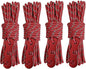Tent Wind Ropes with Tensioners Cord Adjuster, 4pcs 13ft Reflective Rope for Camping, Hiking, Canopy Shelter, Outdoor Activity(RED)