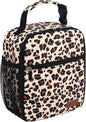Lunch Box for Men Women Adults Small Lunch Bag for Office Work Picnic - Reusable Portable Lunchbox, Leopard