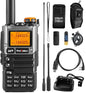 TK-6 5W Ham Radio Handheld Long Range with 1600mAh Type-C Charging Battery, UHF VHF FM AM Multi-Band Two Way Radio with NOAA Weather Forecast