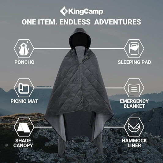 KingCamp Outdoor Blanket Waterproof Camping Blanket Beach Blanket Sandproof Beach Mat Stadium Blanket Travel Blanket Portable Picnic Blanket for Park Grass Concert Sports