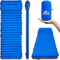 OUTSKIRT 4" Thickness Sleeping Pad with Built-in Foot Pump, Lightweight & Ultra-Comfort Camping Pads - Perfect for Camping, Hiking, Backpacking & Outdoor Adventures, Blue
