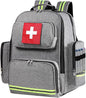 Gatycallaty First Aid Backpack Medical Emt First Responder Bag Empty Ems Emergency Home Health Hiking Trauma Travel Camping (gray, Large)