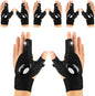 Mylivell LED Flashlight Glove Outdoor Fishing Gloves With Stretchy Strap Screwdriver for Repairing Cars Night Running Fishing Camping Hiking in Dark Place (4 Pair)
