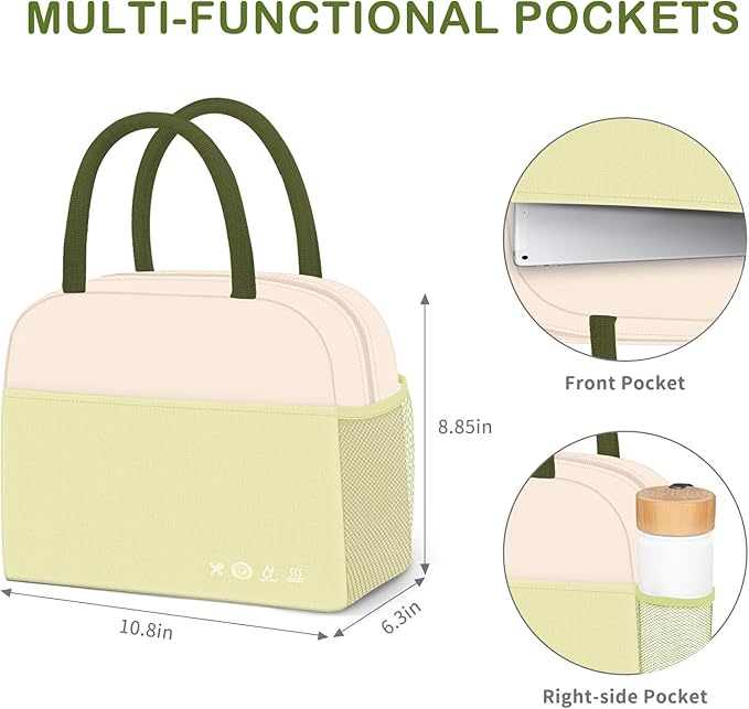 Lunch Bag Women, Lunch Box for Women Men Reusable Insulated Lunch Tote Bag, Handbags Case High Capacity for Travel Work Picnic