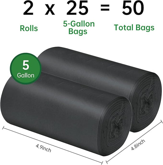 25/50 / 75 Pcs Portable Camping Toilet Bags,5 Gallon Compostable Toilet Replacement Bags for Camping Toilet, Portable Potty Bags for Outdoor Camping