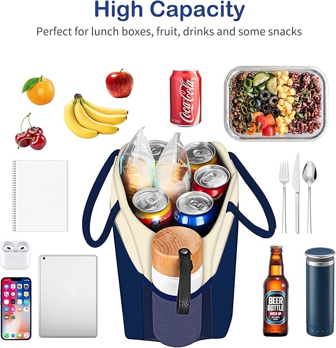 Lunch Bag Women, Lunch Box for Women Men Reusable Insulated Lunch Tote Bag, Handbags Case High Capacity for Travel Work Picnic