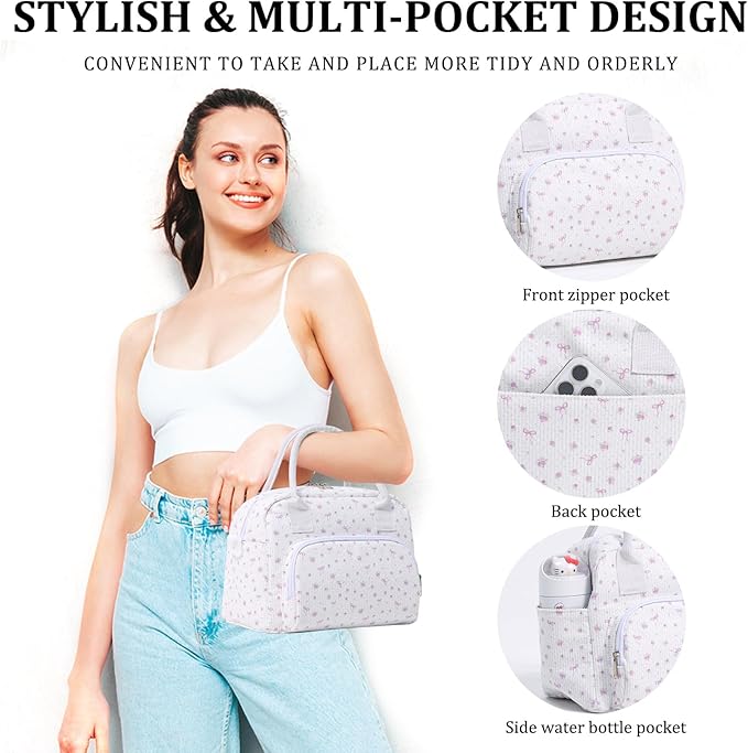 Insulated Lunch Bag for Women Men Large Reusable Lunch Box Adult Leakproof Portable Cooler Tote Bags for Work Picnic
