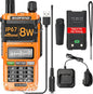 BAOFENG Ham Radio Handheld UV-9R Pro 8W Dual Band Two-Way Radio Tri- Power Waterproof Transceiver Long Range Walkie Talkie Rechargeable with Type-C Charger Cable