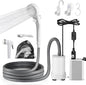 AUTOPkio Portable Shower for Camping, 2-in-1 Camp Shower Pump with Rechargeable Battery, Portable Outdoor Shower for Beach Hiking Outdoor, Pet Cleaning