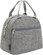 FlowFly Insulated Lunch Cooler Bag - Tote Bag Organizer for Women/Men, Heather Grey