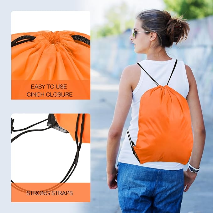 Shappy 150 Pcs Drawstring Backpack Bulk Sports Gym Cinch Bag Polyester String Bag for Men Women (25 Colors)