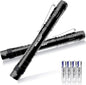 Pen Light Flashlight, 2-Pack B16 LED Pocket PenLight with Clip, 3 Lighting Modes, Small, Mini, Waterproof, Great for Camping, Work, Repair, Emergency (4 × AAA Battery Included)