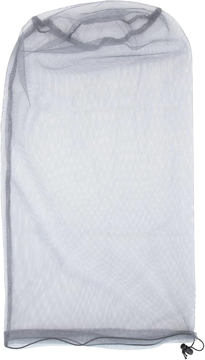 Dohia Mosquito Head Net Mesh with Drawstring Bug Face Netting Insect Net Mask Cover Mesh Face Shield for Men & Women Beekeeper Net Mask Protection D1-QWM (Grey)