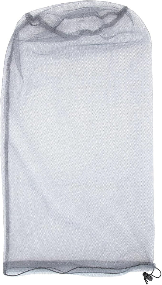 Dohia Mosquito Head Net Mesh with Drawstring Bug Face Netting Insect Net Mask Cover Mesh Face Shield for Men & Women Beekeeper Net Mask Protection D1-QWM (Grey)