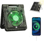 Triple-Power Solar Camping Fan 10000mAh Portable Fan/LED Lantern/Power Bank, 3-Speed Settings with Solar Charging & Timer & Bracket - Compact Cooling for Outdoor/Tent/Workspaces (Green)