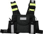 Universal Radio Harness Chest Rig Bag Pocket Pack Holster Vest Fluorescent Green for Two Way Radio