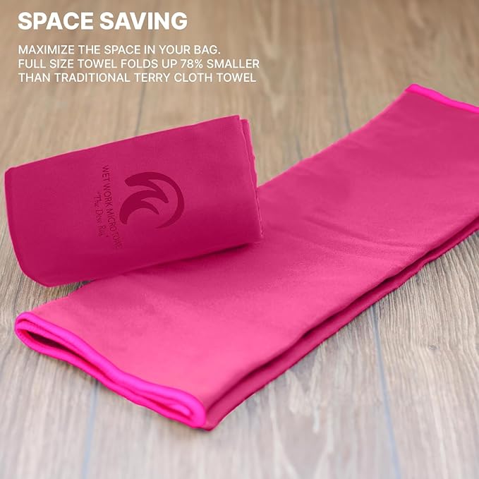 Microfiber Towel 60” by 36” for Camping, Yoga, Gym, Travel - Highly Absorbent Cleaning Cloth, Quick Drying Lightweight Material - Lint Free, Scratch Free Towels Washable and Reusable