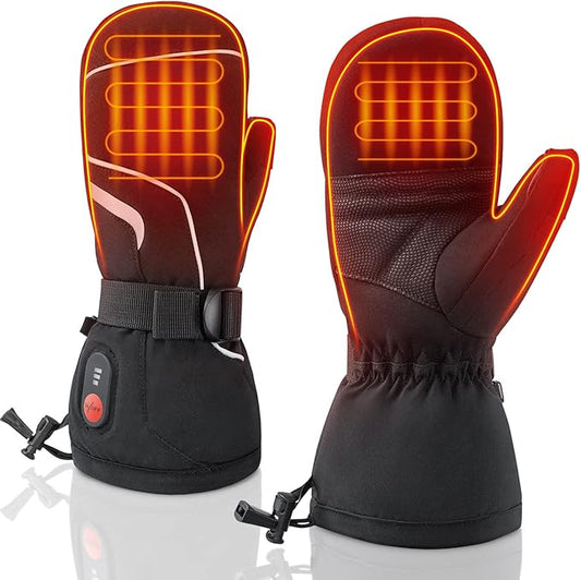 SAVIOR HEAT Heated Gloves for Women Men Rechargeable Electric Heated Ski Gloves with Touchscreen for Cold Weather