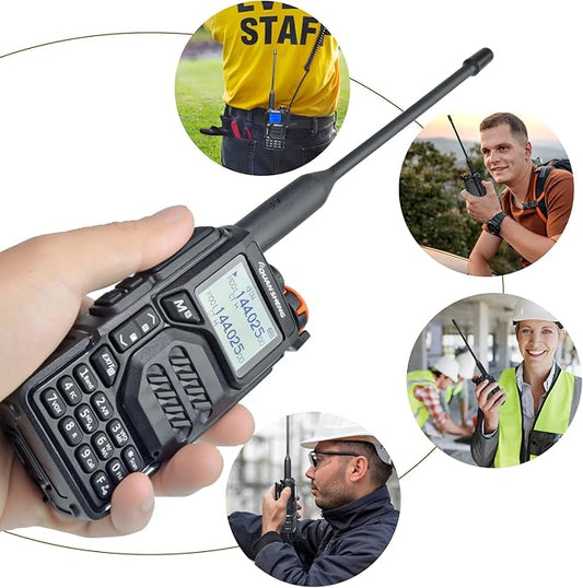 TWAYRDIO Quansheng UV-K5 5W VHF UHF Dual Band Two Way Radio, AM/FM Airband Receiving Walkie Talkie, NOAA Emergency Weather Receiver, with 1 Extra Battery