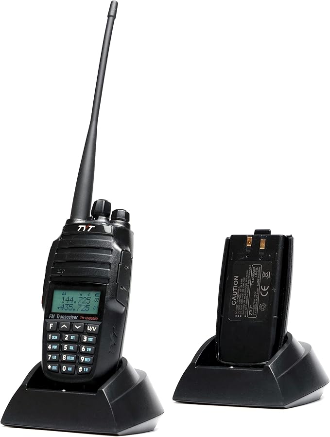 TYT UV8000D Dual Band Ham Radio Handheld 10W Long Range Radio Cross-Band Repeater Radio, 3600mAh Battery Rechargeable Two Way Radio with Charging Cradle, VOX for Camping Hiking Outdoor Support Chirp