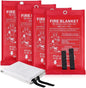 Emergency Fire Blanket for Home and Kitchen (4 Pack) Fire Extinguishers for the House, Deluxe Fire Blankets Emergency for Home Fireproof Blanket Fire Retardant Blankets Fire Spray Emergency Blankets