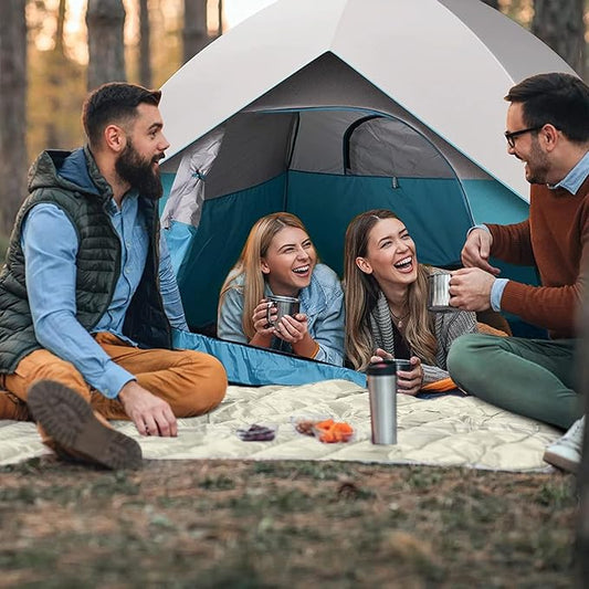 zzlamb Camping Blanket, Lightweight Cloak Puffy Down Alternative Travel Blanket, Portable & Windproof Warm Outdoor Blanket, Cozy Quilt Plane Car Picnic Hammock Beach Backpacking, 52x75in