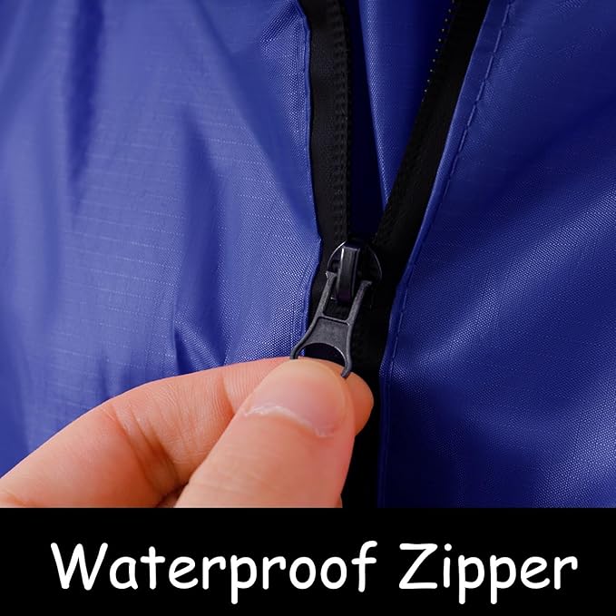 Plus Size Adult Rain Poncho with Hood and Zipper, Poncho Para Lluvia, Tactical Ponchos Adult For Camping, Hiking