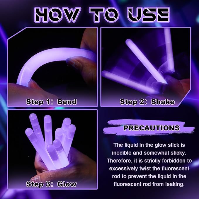 Lewtemi 100 Pack 4'' Halloween Glow Sticks Bulk Light Sticks with Lanyard Individually Wrapped Tactical Military Emergency Glow Stick Party Favors for Halloween, Camping, Hiking, Party