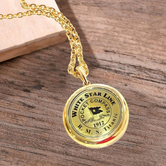 Smizzy Navigational Maritime Vintage Nautical Brass Compasses Fully Functional Titanic/Robert Frost Poem Compass/Sundial for Gift and Home Décor