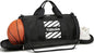 TUGUAN Gym Bag for Men Women with Wet Pocket & Shoe Compartment Travel Duffle Bag Man Sport Basketball Football Bag Weekend Overnight Duffel Bag Gym Tote bag 40L, Black