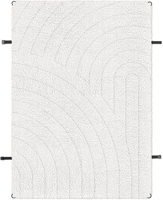 Outdoor Camping Blanket,Warm Thick Camp Blankets with Sherpa Lining Soft Fleece Camping Blanket Puffy Camping Quilt for Cold Weather Traveling, Stadium, Hiking, Picnics