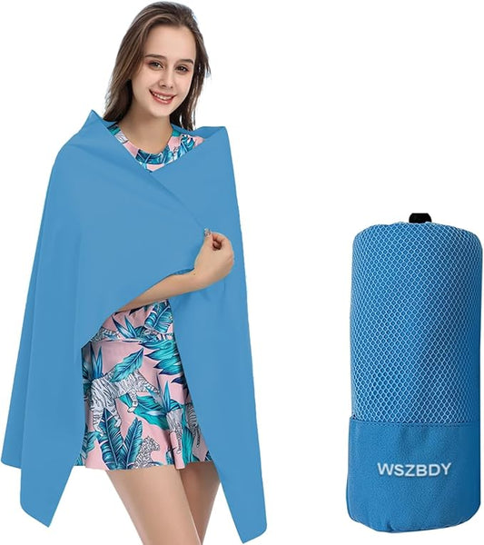 Microfiber Travel Sports Towel and Quick Dry Towel,Super Absorbent & Lightweight for Camping Gym Beach Bath Yoga Swimming Backpacking