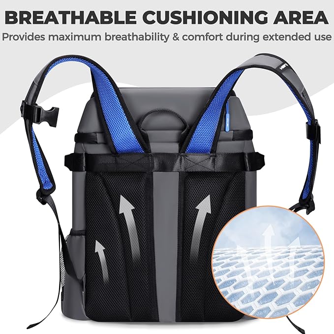 Heytrip Backpack Cooler 36/54 Cans Insulated Waterproof Cooler Bag for 20 Hours Cold Retention, Leak-Proof Camping Cooler with Multi-Compartments