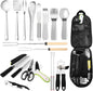 Camping Cooking Utensils Set - Camping Kitchen Equipment, Compact and Portable Camper Accessories, Perfect for Travel, Picnic, RV, Camping, BBQ, Party