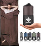 Sleeping Bag Liner, Sleep Sack Travel Sheets, Two-Way-Zipper Expose Feet Separately, Portable Single Camping Sheet for Hotel,Hostels,Business Trips