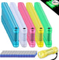 KunHe 120 Pack Glow in Dark Mini LED Flashlights, Bulk, Batteries Included, 5 Colors