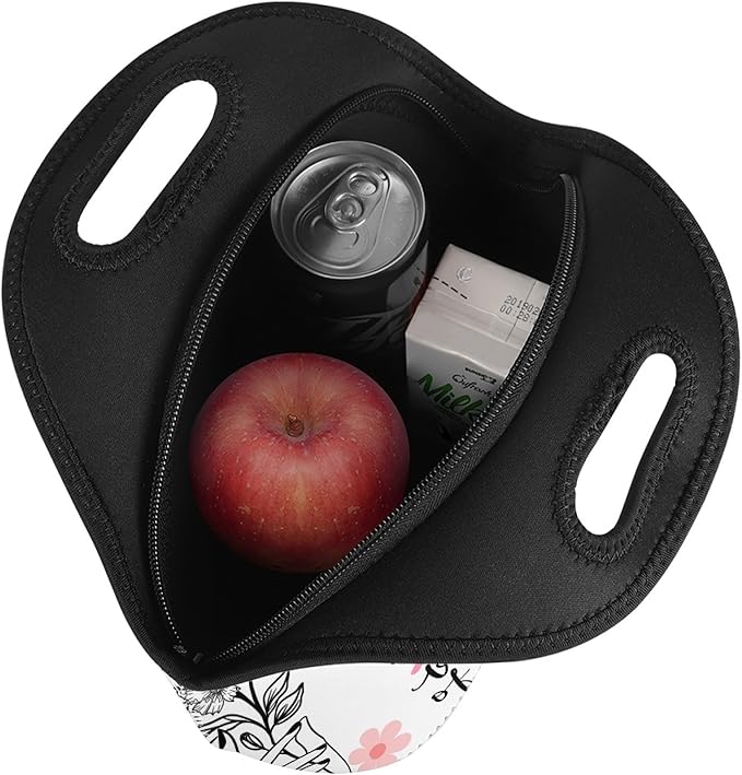 Neoprene Lunch Bags Thermal Insulated Lunch Tote Bag Reusable Washable Neoprene Picnic Bag for Women Men
