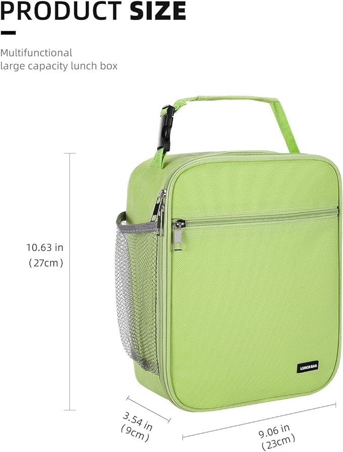 Lunch box Lunch bag for men women Insulated Lunchbox Lunch bags for Work Picnic Travel (Light green)